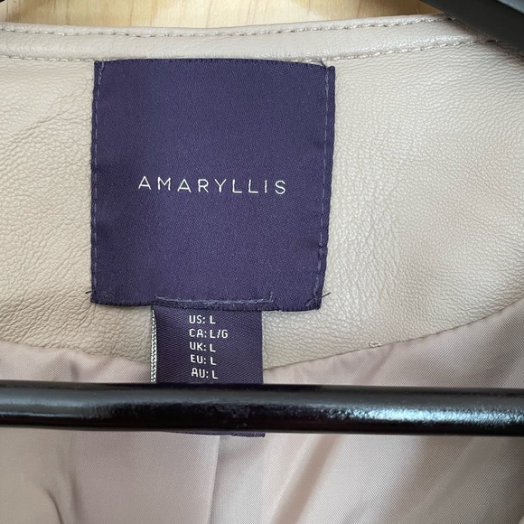Amaryllis beige/blush faux leather jacket - Picture 3 of 10